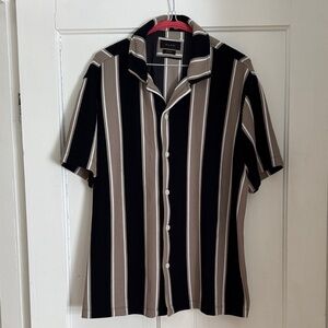 Bundle 2 Listings for $20😀Porter & Ash Black and Brown Striped Shirt